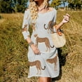 thumbnail image 3 of Cheetah Seamless Repeating Pattern Women's Fall Dresses Casual Loose Flowy Swing Shift Dress, 3 of 9