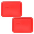 thumbnail image 1 of Pyrex Bundle - 2 Items: 7210-PC 3-Cup Red Plastic Food Storage Lids, 1 of 6