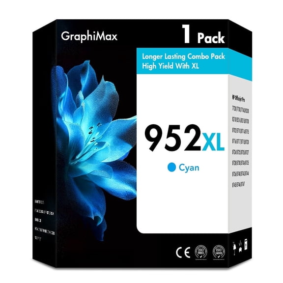 952 952XL Ink Cartridges Compatible for 952XL 952 Color Ink for OfficeJet Pro 8710 7740 8720 8210 8715 8702 7720 8730 8740 8216 8725 8700 (1 Pack Cyan)
