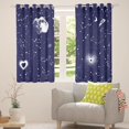 thumbnail image 2 of jejeloiu Horoscope Theme Blackout Curtains Set of 2 (52x84 Each),Constellation Print Window Curtains,Purple White Curtains and Drapes For Kids,Luxury Bedroom Decor, 2 of 6