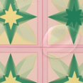 thumbnail image 4 of Yayeee Shower Curtain with Hooks 72"x72" Waterproof Fabric Bathroom Hanging Decor, Green Symmetrical Stars, 4 of 5