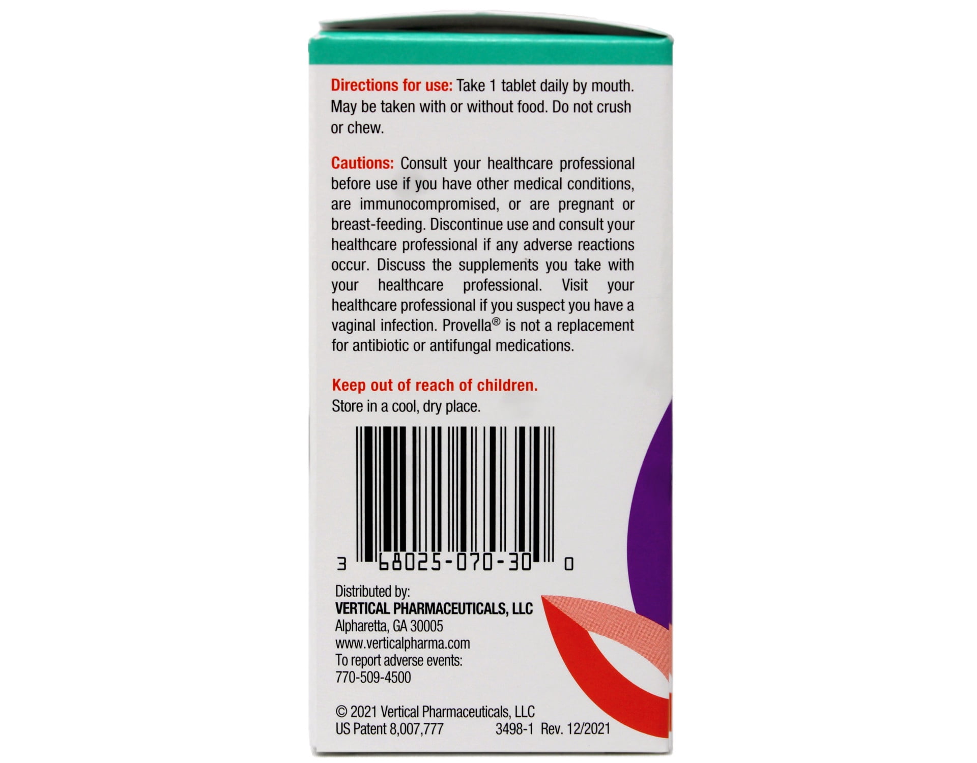 Provella Women's Probiotic Dietary Supplement Tablets, 30 Count - 3 Pack