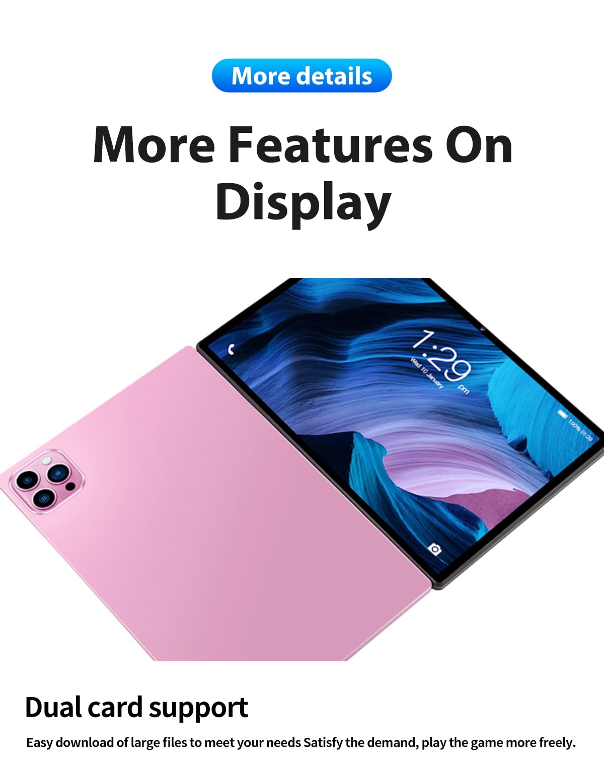 Pink Tablet Purple 2026 Newest Android 12 Tablet , 10 Inch Tablet,5G Wi-Fi Tablet Computer,2 In 1 Tablet with Keyboard, 256GB ROM+8GB RAM ,8-Core Processor,1920 * 1200 IPS,Bluetooth,GPS