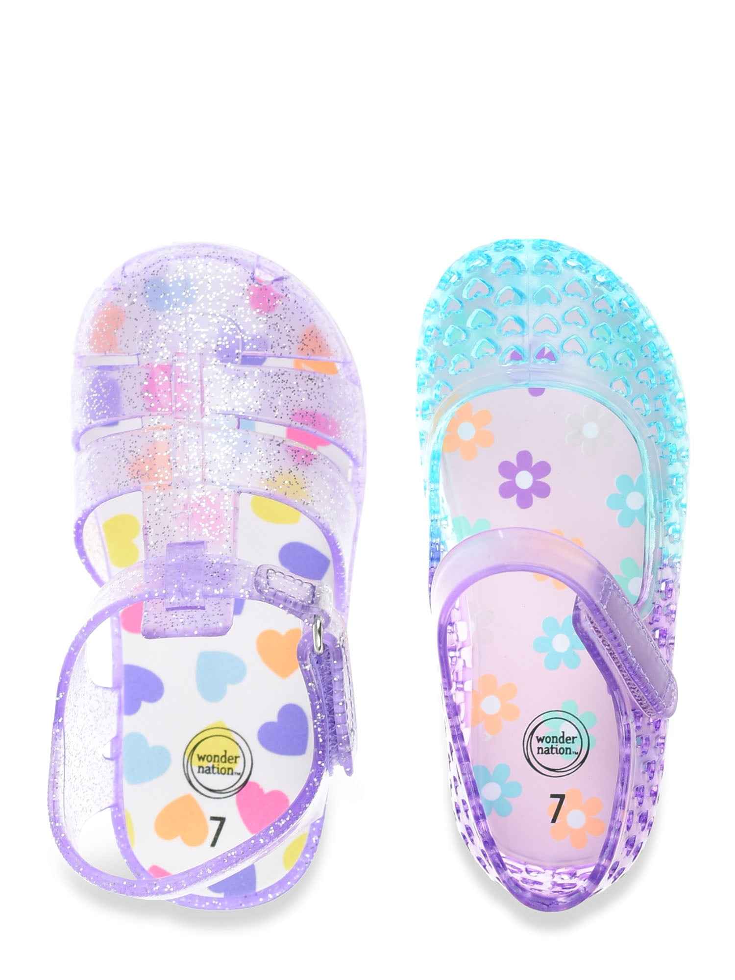 Wonder Nation Toddler Girl Jelly Sandals 2-Pack