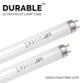 thumbnail image 3 of T8 Fluorescent Replacement Bulbs for Zappers - 20W Ultraviolet Insect Attractant Tube (2 Pack), High-Efficiency Bug Zapper Lamp, Indoor Outdoor Pest Control White, 3 of 7