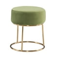 thumbnail image 6 of Linon Brandi Vanity Stool, 18.25" Seat Height, Gold Finish with Green Fabric, 6 of 10