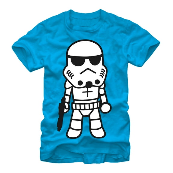 Men's Star Wars Stormtrooper Cartoon  Graphic Tee Turquoise X Large