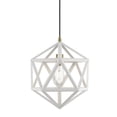 thumbnail image 5 of 41328-13 Livex Lighting Ashland - 1 Light Pendant In Geometric Style-20.75 Inches Tall and 13 Inches Wide-Textured White/Antique Brass Finish, 5 of 11
