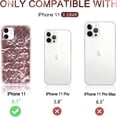 thumbnail image 5 of for iPhone 11 Case, Cute Luxury Shiny Tin Foil Pleated Design for Women Girls Sparkly Electroplated Phone Case Slim Fit Flexible Soft TPU Shockproof Protective Case Cover 6.1 inch Rose Gold, 5 of 11