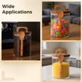 thumbnail image 6 of 3 Pcs Glass Storage Jars with Scoop, Wooden Lid and Handle, Sugar Coffee Spice Canisters, Airtight Pantry Containers for Kitchen Organization, 6 of 6
