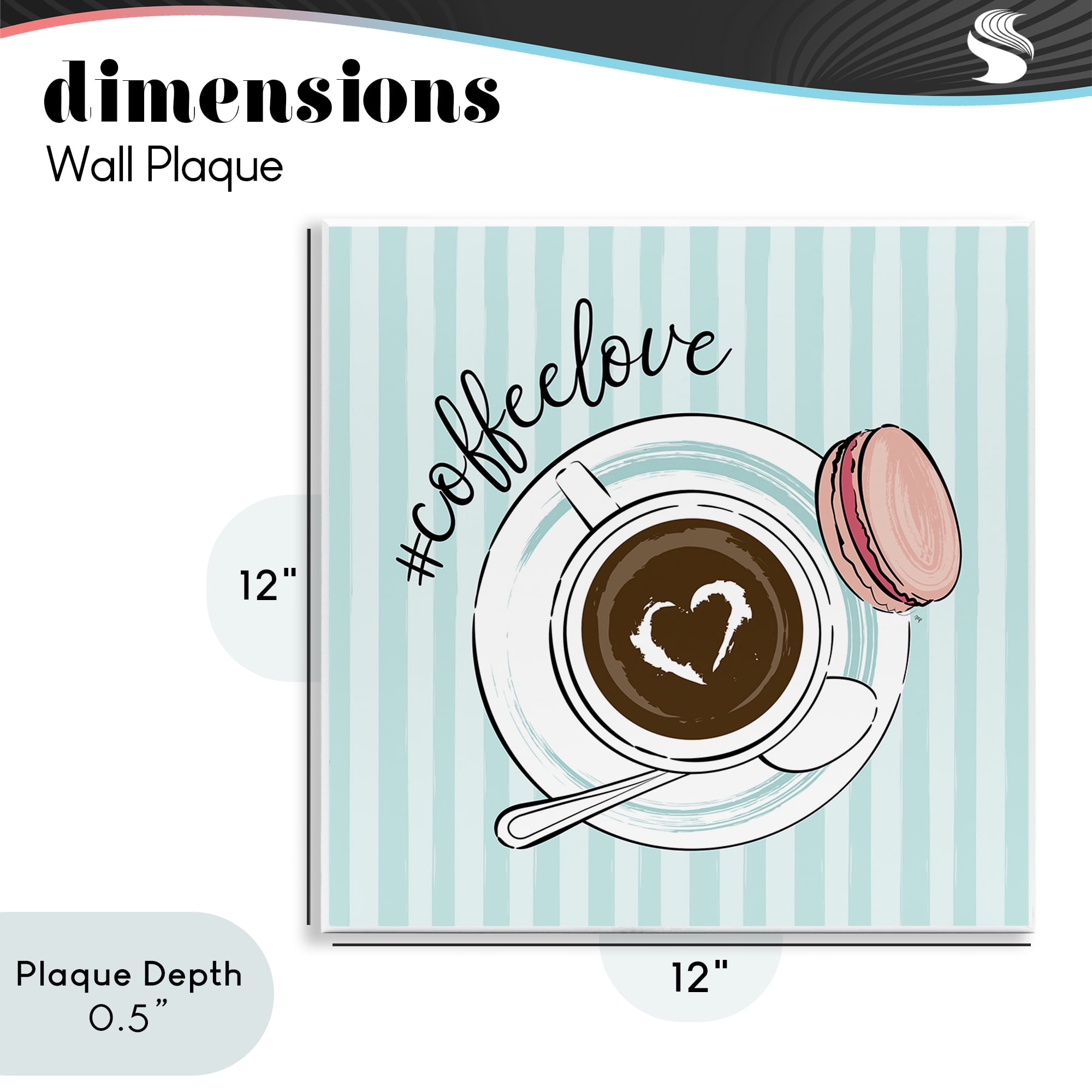 Stupell Industries Coffee Love Hashtag Wall Plaque Art, design by Martina Pavlova