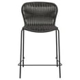 thumbnail image 4 of Mckinley Faux Rattan Metal Counter Chair Brown (Set of 2), 4 of 12