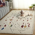 thumbnail image 3 of SAFAVIEH Casablanca Gorica Abstract Area Rug, Ivory/Red, 5' x 8', 3 of 11