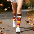 thumbnail image 4 of Funny Thanksgiving Turkey Knee-High Running Socks-Turkey Trot Colorful Striped Holiday Crazy Cute Socks Gifts for Men Women Adult Kids -Thanksgiving Christmas Fall Gag Gifts Stocking Stuffers, 4 of 7