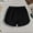 2025-Black, variant on MKOSPLRT Workout Shorts for Toddler Girl High Waist Baggy Wide Leg Shorts Casual Running Track Shorts Solid Athletic Shorts for 3-9 Years