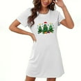 thumbnail image 1 of Chemises à Manches Courtes pour Femmes, Chemise de Nuit Surdimensionnée avec Imprimé Poitrine, 1 of 3