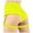 Yellow, variant on COMVALUE Women's High Waist Yoga Shorts with Garters Booty Dance Cheeky Hot Pants Gym Workout Active Butt Lifting Sports Leggings (Hot Pink, XXL)