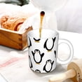 thumbnail image 3 of Yiaed Lovely Penguin Print Ceramics Coffee,Large Handle Design,Extra Large Tea and Coffee Cup for Office and Home Mugs, 3 of 6