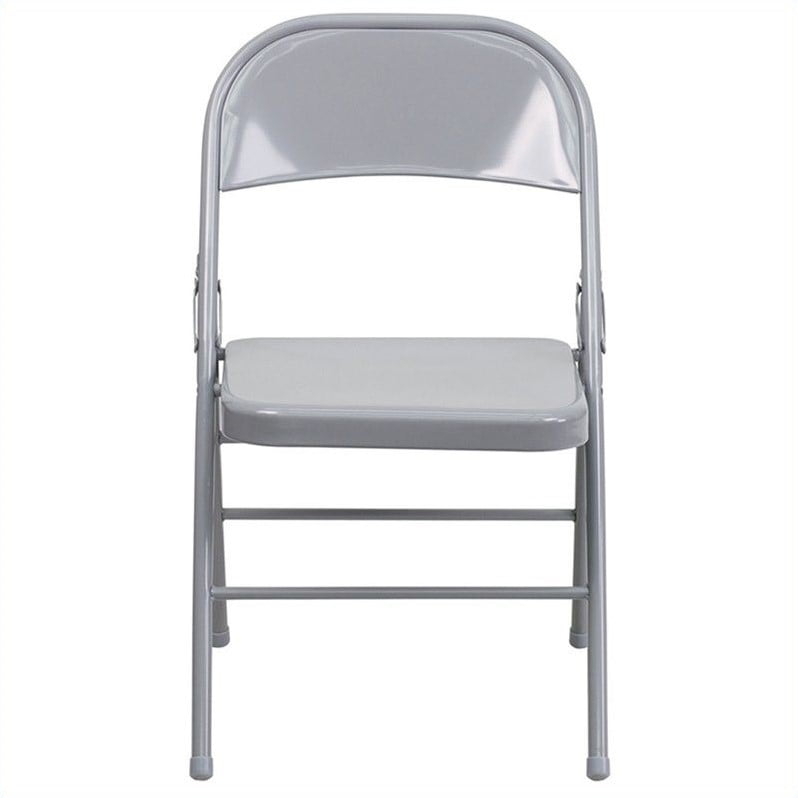 Flash Furniture Hercules Series Metal Folding Chair In Gray