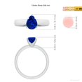 thumbnail image 5 of ANGARA Lab Grown 1.15 Ct Pear Blue Sapphire Engagement Ring for Women in 14K White Gold (Size-8x6mm) | September Birthstone, Anniversary, Jewelry Gift for Women | Lab-Grown Blue Sapphire Ring, 5 of 8