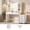White, variant on Toogaho White Vanity Desk with Lighted Mirror & Power Outlet & 6 Shelves,Makeup Vanity Table Set with Rolling 5-Drawers Cabinet,Dressing Table for Women