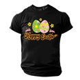 thumbnail image 2 of Camisa Casual de Cuello de la Tripulación de la Impresión de Pascua de Manga Corta de Verano Top Ligero de Poliéster para los Hombres, Camiseta de Manga Corta para el Uso Diario de Primavera Verano, 2 of 9