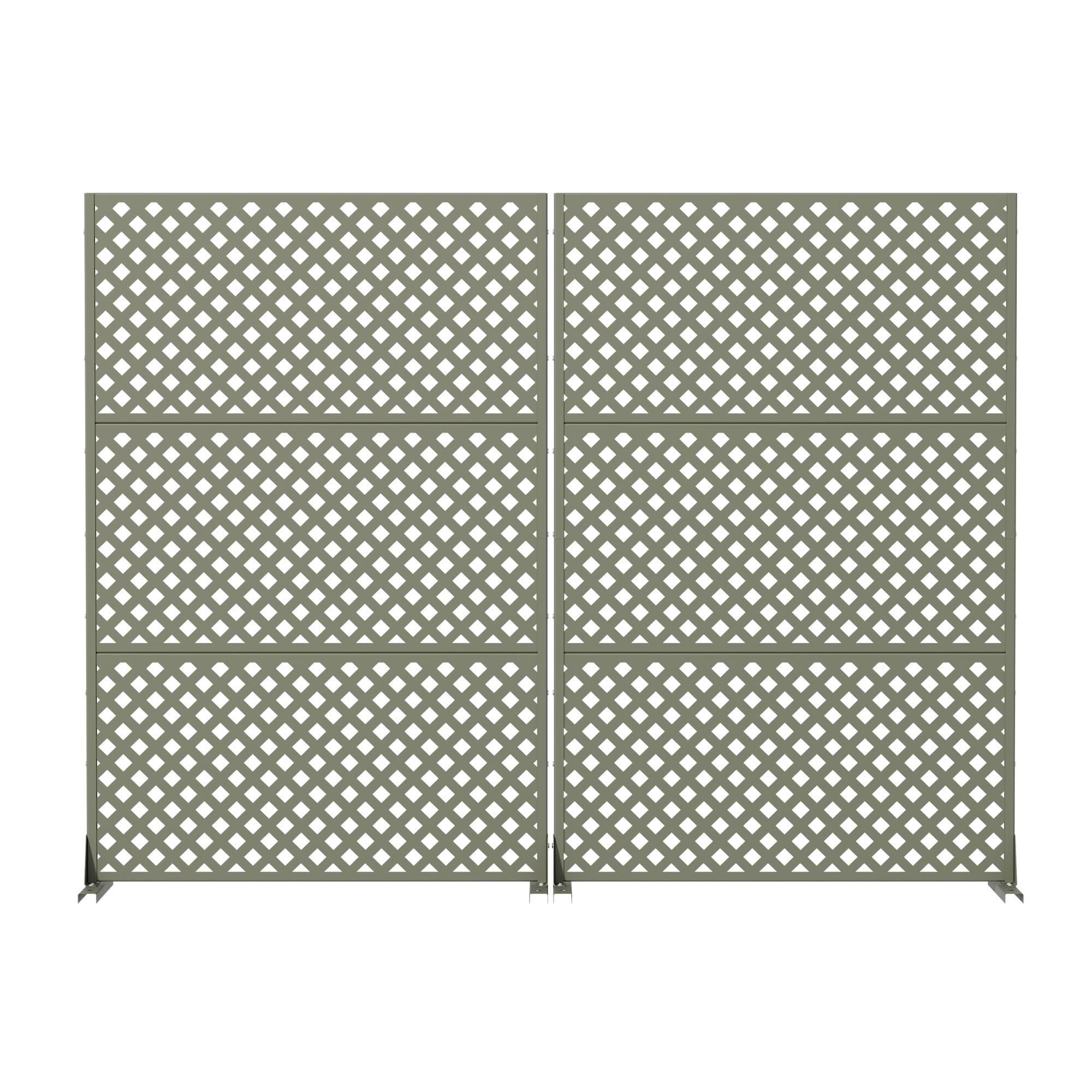 MAYEERTY 72*47in Outdoor Privacy Screen, Contemporary Style Metal Privacy Panel, Privacy Divider for Patio, Balcony, Backyard, Garden