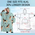 thumbnail image 4 of Oversized Wearable Blanket Hoodie,German Shepherd Dog and Music Sherpa Blanket Hoodie with Super Pockets,Super Warm Fuzzy Pullover for Women & Men, 4 of 6