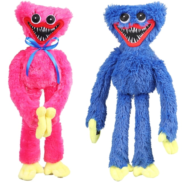 2 Uds. De Peluches Huggy Wuggy, Juguete De Peluche De Monstruo Azul, Peluches De Amapola Playtime Huggy Wuggy, Mu帽eco De Terror De Monstruo De Salchicha Azul Realista