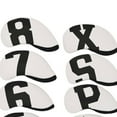 thumbnail image 5 of 10Pcs Golf Club Headcover Iron Head Cover 4,5,6,7,8,9,A,x,P,S White, 5 of 6