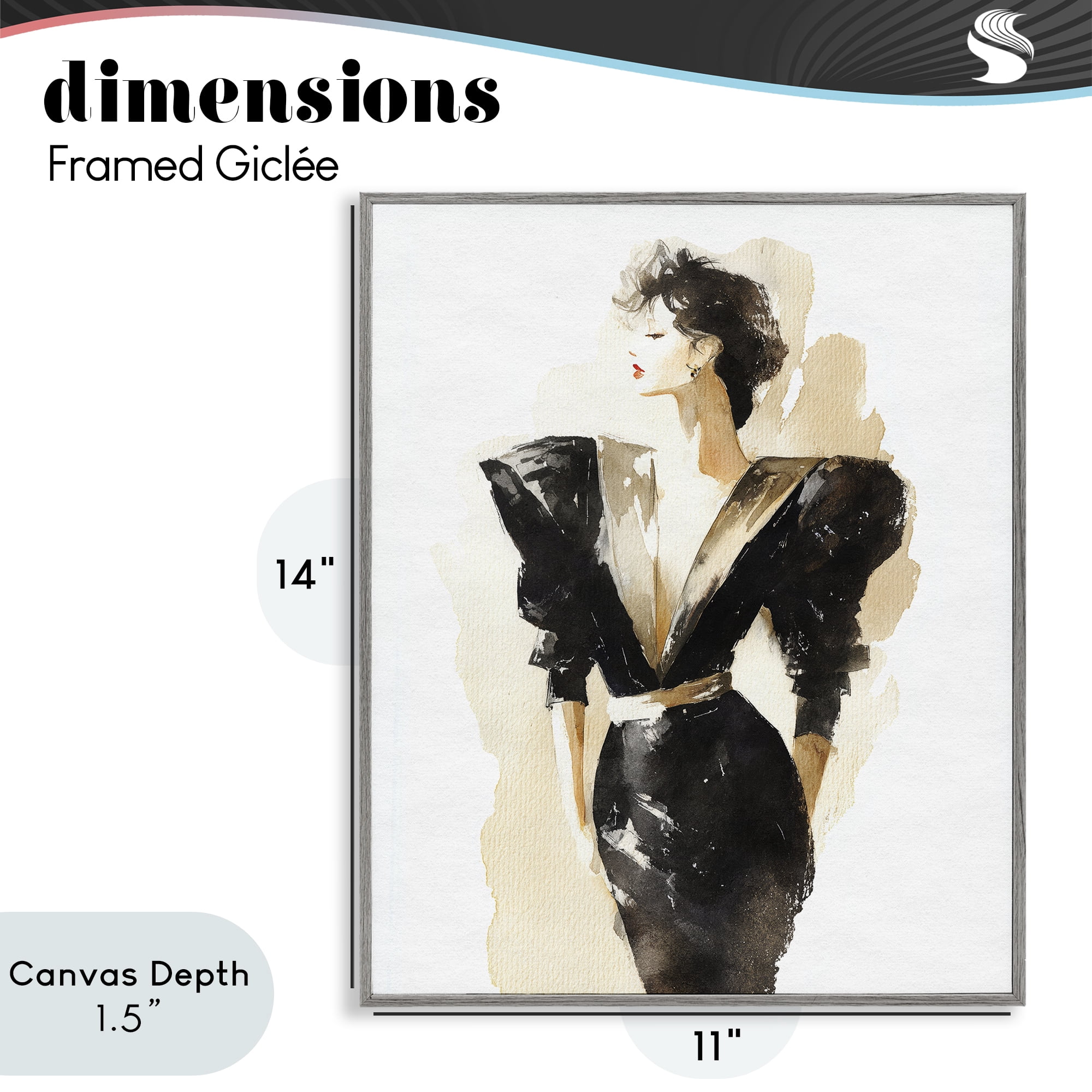 Stupell Industries Timeless Velvet Attitude Gray Framed Giclee Art, design by Svetlana Aleynikova
