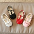 thumbnail image 6 of Baby Girls Shoes Mary Jane Flats Bowknot Non-Slip Toddler Girl Dress Shoes First Walkers Princess Wedding Shoes, 6 of 7