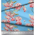 thumbnail image 3 of Soimoi Cotton Poplin Fabric Flower & Leaves Watercolor Printed Fabric 1 Yard 42 Inch Wide, 3 of 3