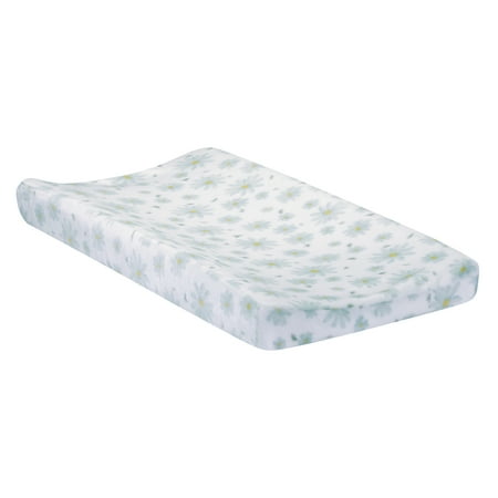 UPC: 0084122014909 | Lambs & Ivy Sweet Daisy White/Blue Flowers Changing Pad Cover