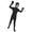 Black, variant on Solid Color Full-Body Hooded Bodysuit for Kids Boys Girls, Stretchy Spandex Stage Unitard with Back Zipper, Footed Performance Base Outfit, for Everyday Play