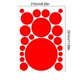 thumbnail image 5 of Inteprter 1 Juego de calcomanías de pared, pegatina de fondo redondeada Simple creativa, decoración de la habitación de los niños, póster interior, Decoración del hogar Rojo 210*297mm Inteprter HA060859-04, 5 of 6