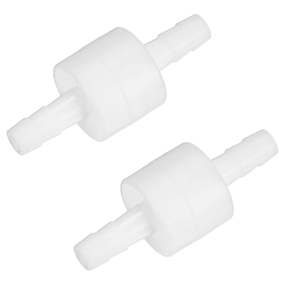 Uxcell 2-Pack One Way Check Valve, 1/4" Barb Hose Non Return Plastic Ozone Resistance Check Valve 1.91" [White]