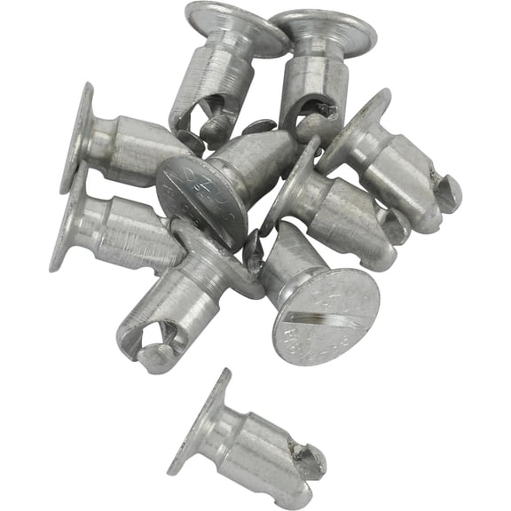 Steel Flush Mount Quarter Turn Fasteners, .650 Inch Grip, Pack/10