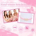 thumbnail image 3 of Austok 36 Pack Coquette Bow Braid String Bracelet Present Bulk Cheerleader Adjustable String Rope Braided Birthday Party Favor for Cheer Dance Team Friend Present, 3 of 9