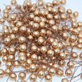 thumbnail image 4 of Miniflores artificiales de plástico con perlas, estambres de cereza, fruta para boda, fiesta de Navidad, regalo artesanal, Decoración de Coronas, 100 unidades por lote, 4 of 4