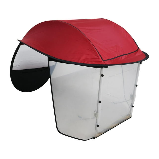Toldo Cubresol Con Parabrisas Rojo Motoneta