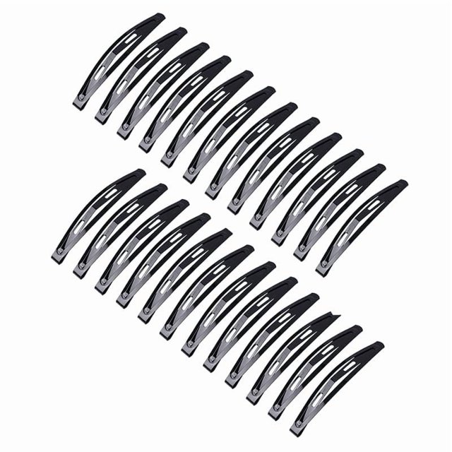 24 pinzas para el pelo negras – pasadores de metal antideslizantes para mujeres y niñas de 2,16 pulgadas