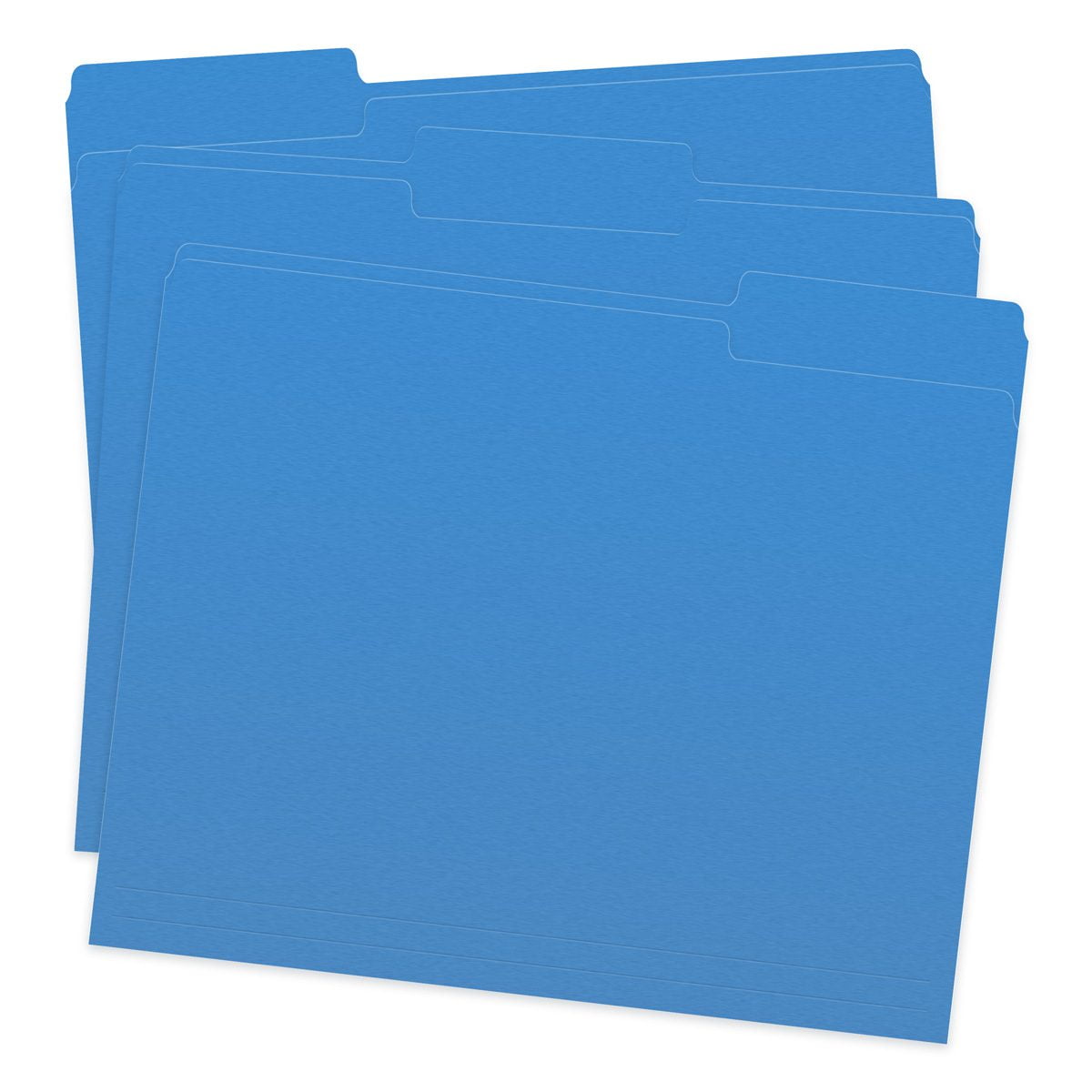 Blue File Folders, 1/3 Cut Top Tab, Letter Size, Perfect for Organizing Documents in File Drawers, Box of 100