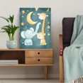 thumbnail image 5 of Cute Elephant Giraffe Monkey Night Canvas Print Wall Art，Suitable for Living Room Bedroom Nursery Kids Room Playroom and Office Decor, 5 of 8