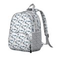 thumbnail image 2 of Abstract Ocean Student Backpack - Water-Resistant School Bag with Nautical Sea Life Cartoon Design, Lightweight and Comfortable for Outdoor Activities and Travel, 2 of 6