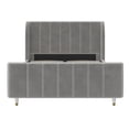 thumbnail image 4 of Max & Finn Valentina Kids' Full Upholstered Bed, Gray Velvet, 4 of 19