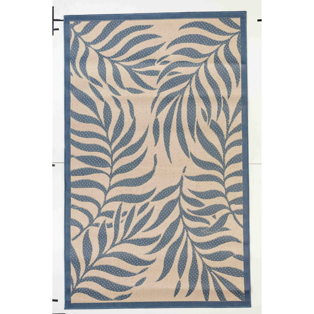 Picnic Carpets Fw 513 Beige Blue, Tropical Indoor Outdoor Rugs