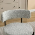 thumbnail image 6 of Roundhill Furniture Burbank Modern Round Boucle Dining Chairs, Set of 2, Black White, 6 of 12