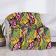 thumbnail image 3 of Fotbe Colrful Tropical Leaves Manta de Franela con Estampado, Manta Ultrasuave para Cama, Sofá, Auto, Hipoalergénica y Antibolitas-80"x60", 3 of 6