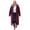 Deep Claret, variant on Plus Size Long Hooded Berber Fleece Coat